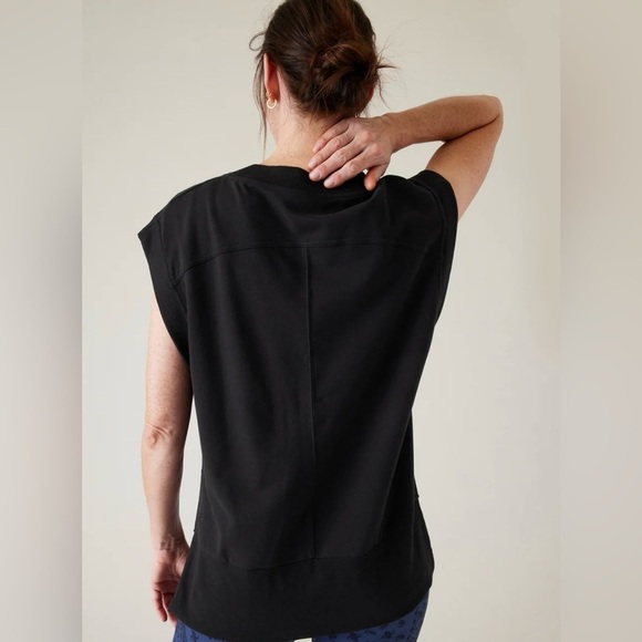 Athleta Retroterry V Neck Sweatshirt Tee - Picture 4 of 14